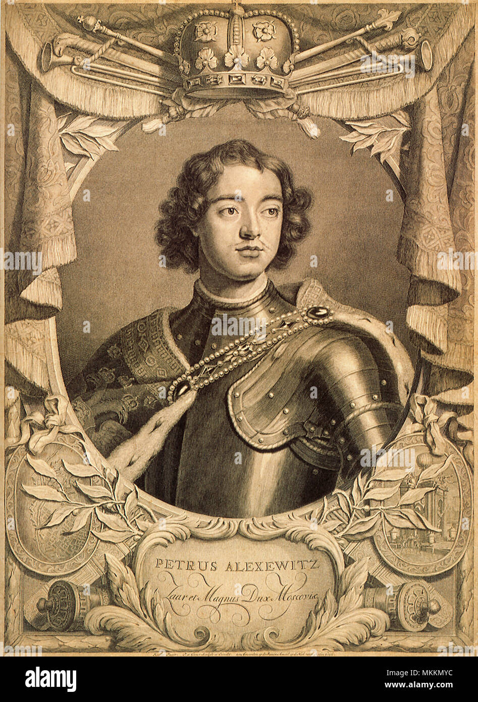 Peter der Große 1698 Stockfoto