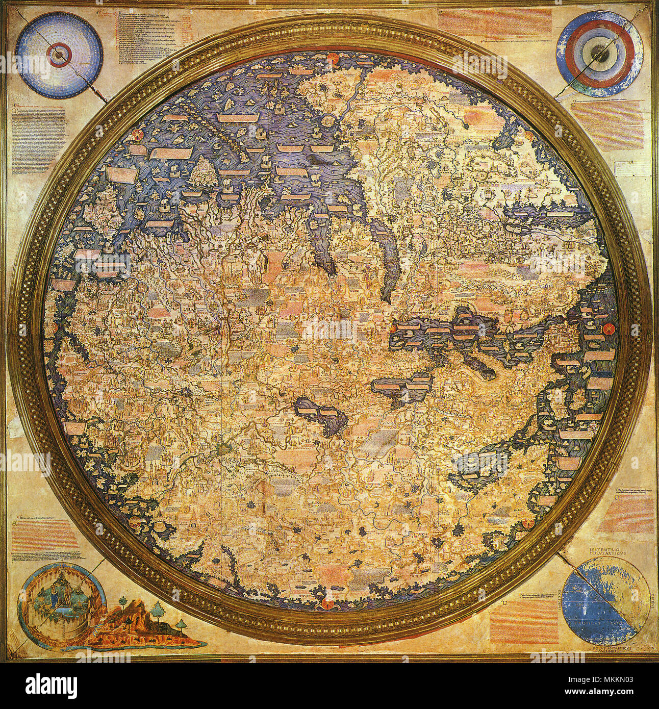 Die islamische Renaissance Karte 1459 Stockfoto