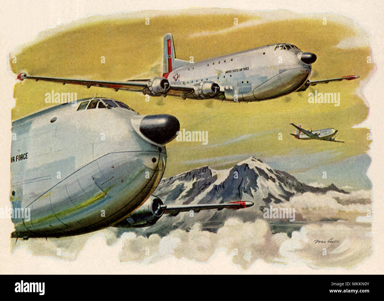 Douglas Globemaster Frachtflugzeug Stockfoto