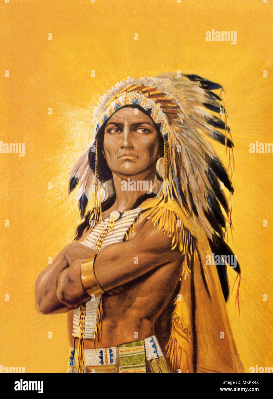 Stolz Native American Stockfoto