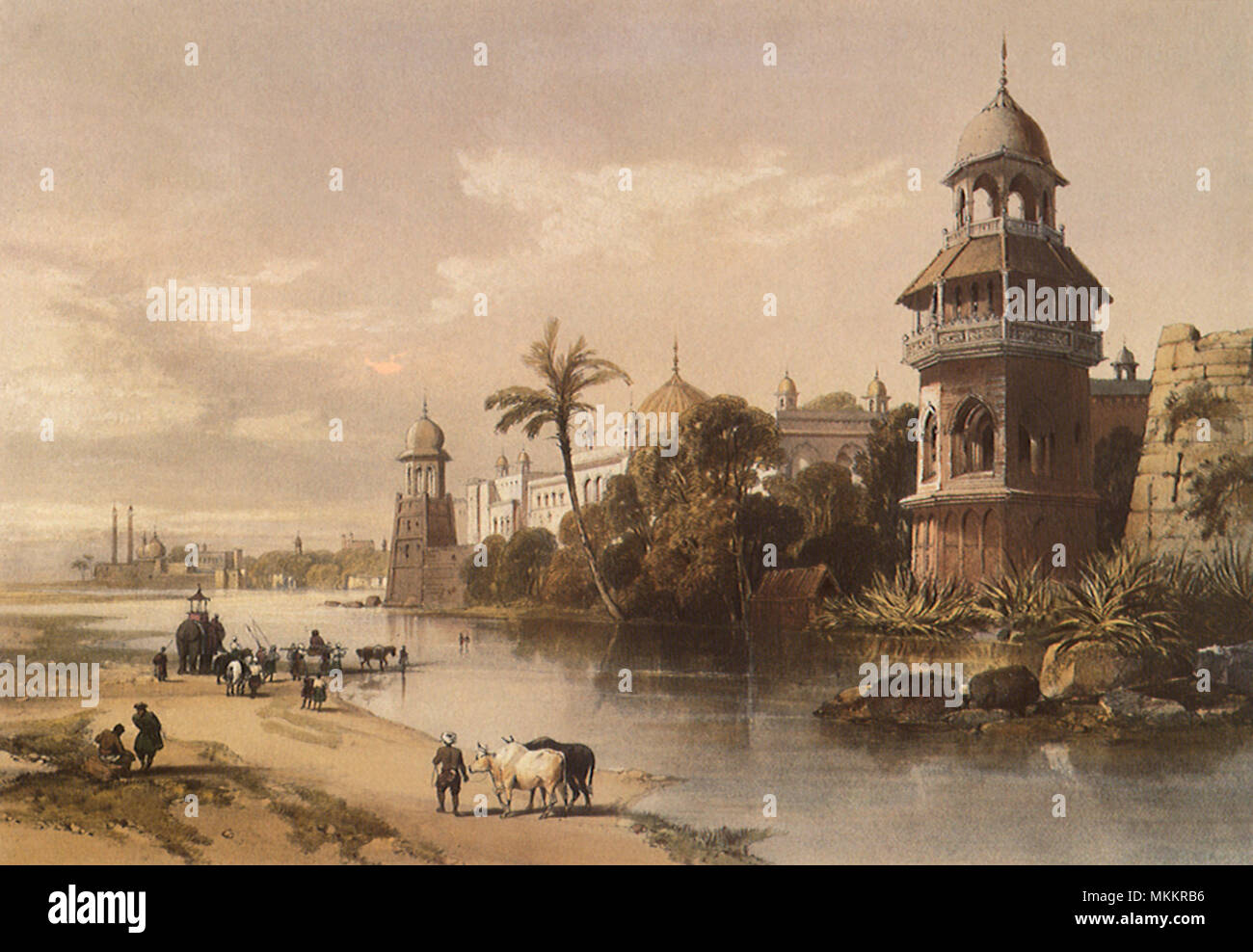 Das Rote Fort. Delhi. 1847 Stockfoto