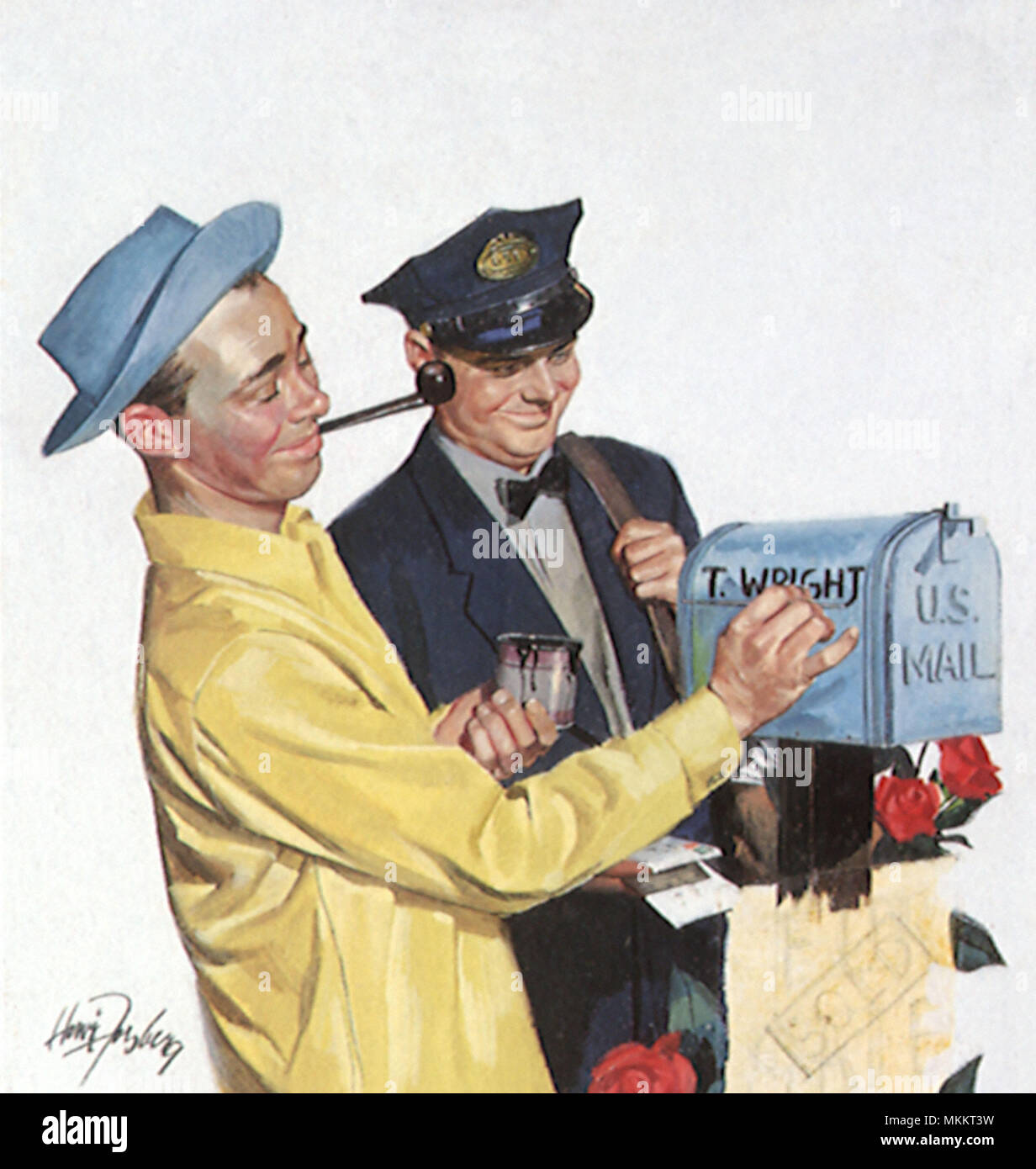 Mailbox erhält neuen Namen Stockfoto