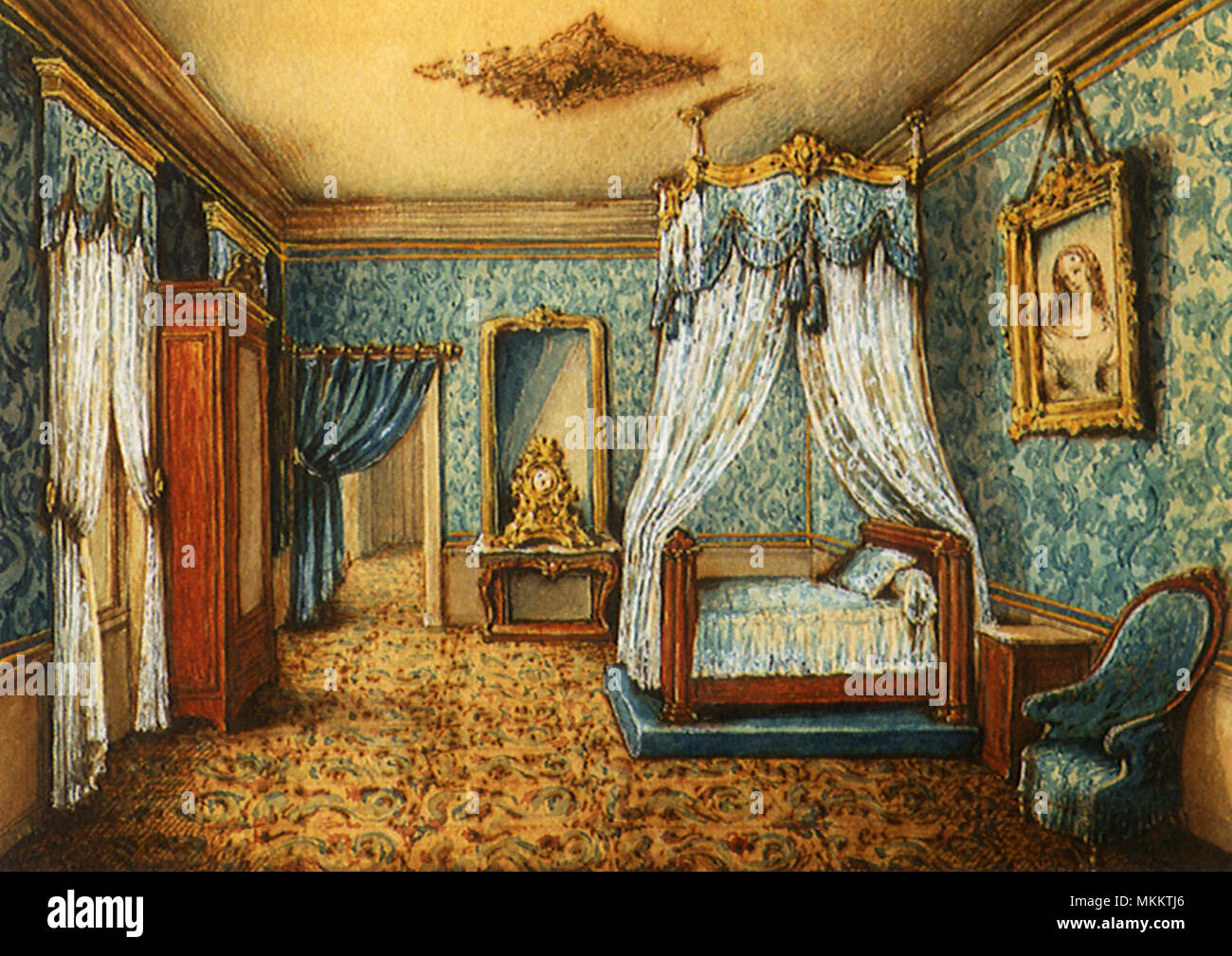 Second Empire Schlafzimmer Stockfoto Bild 184218558 Alamy