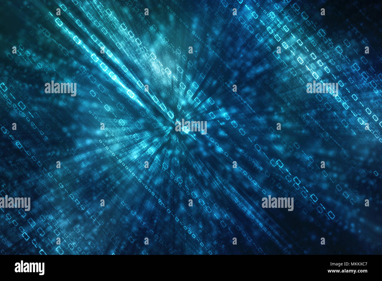 Digitale abstrakte Technologie Hintergrund, der binäre Code Hintergrund. 3D-Rendering Stockfoto