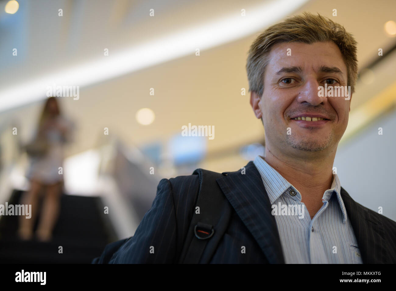 Geschäftsmann lebt seinen Alltag in Bangkok, Thailand Stockfoto