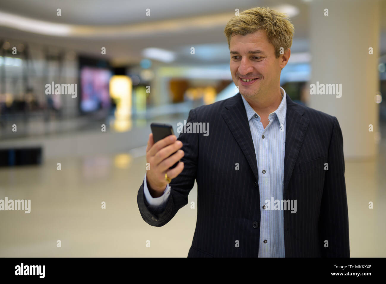 Geschäftsmann lebt seinen Alltag in Bangkok, Thailand Stockfoto