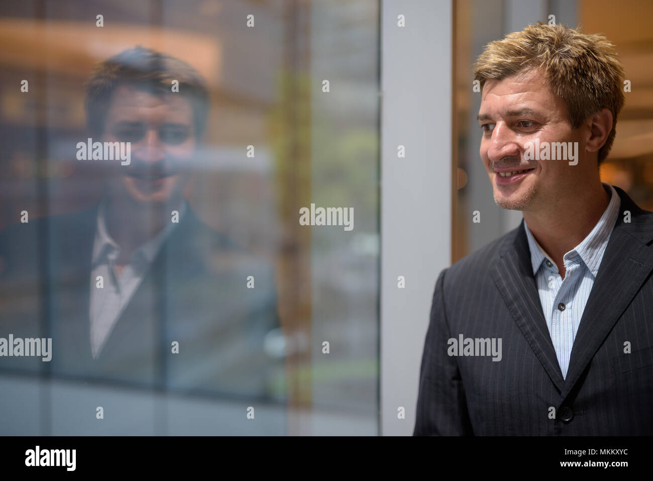 Geschäftsmann lebt seinen Alltag in Bangkok, Thailand Stockfoto