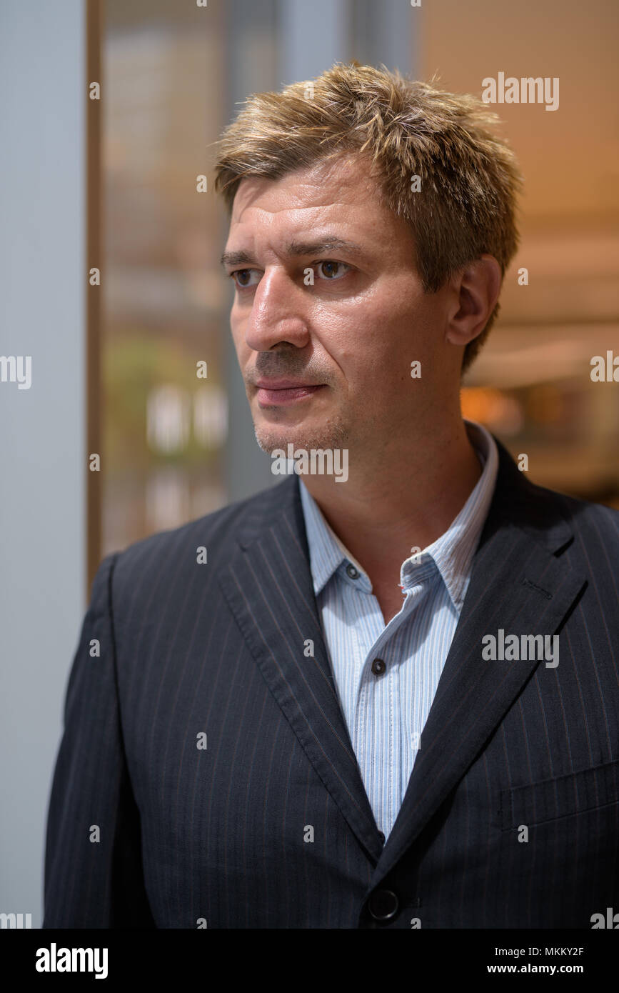 Geschäftsmann lebt seinen Alltag in Bangkok, Thailand Stockfoto