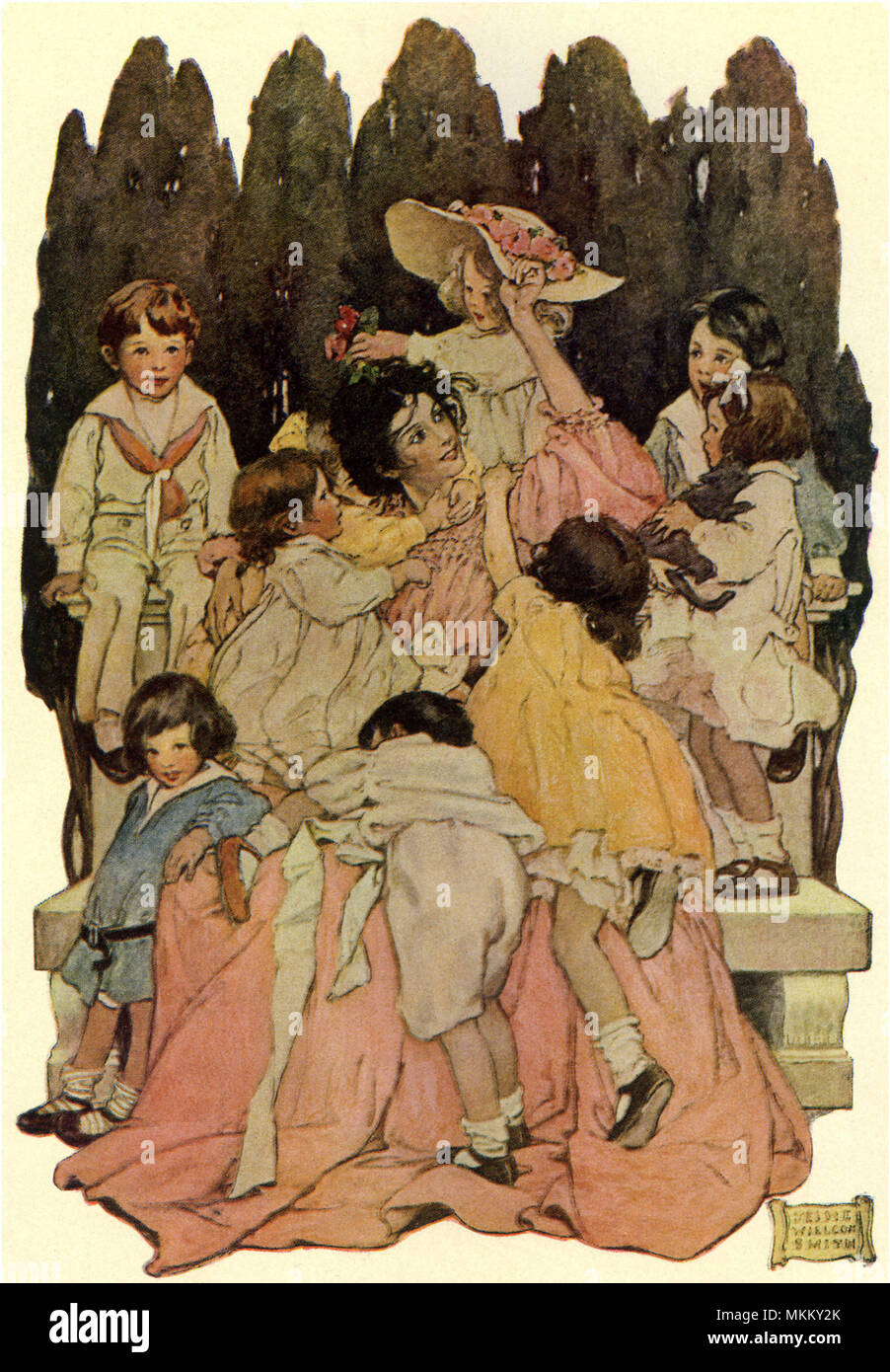 Mutter und Kinder Stockfoto