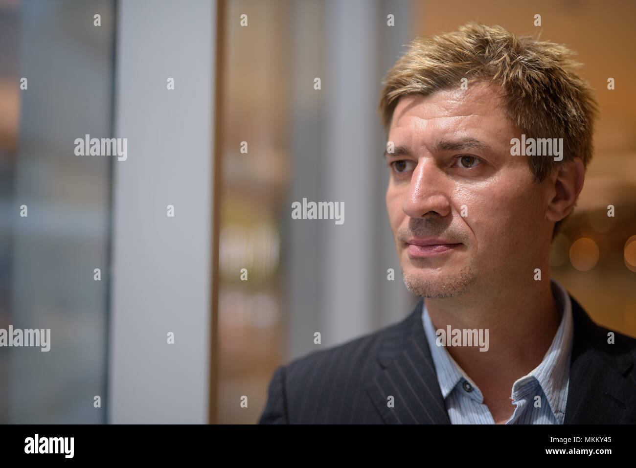 Geschäftsmann lebt seinen Alltag in Bangkok, Thailand Stockfoto