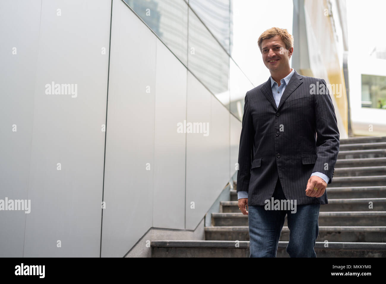 Geschäftsmann lebt seinen Alltag in Bangkok, Thailand Stockfoto