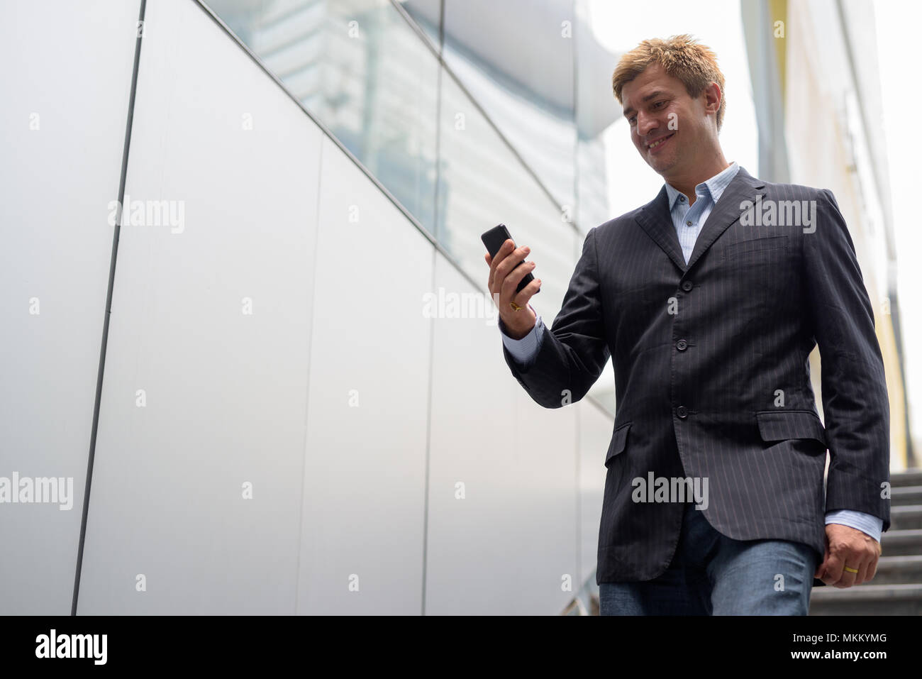 Geschäftsmann lebt seinen Alltag in Bangkok, Thailand Stockfoto
