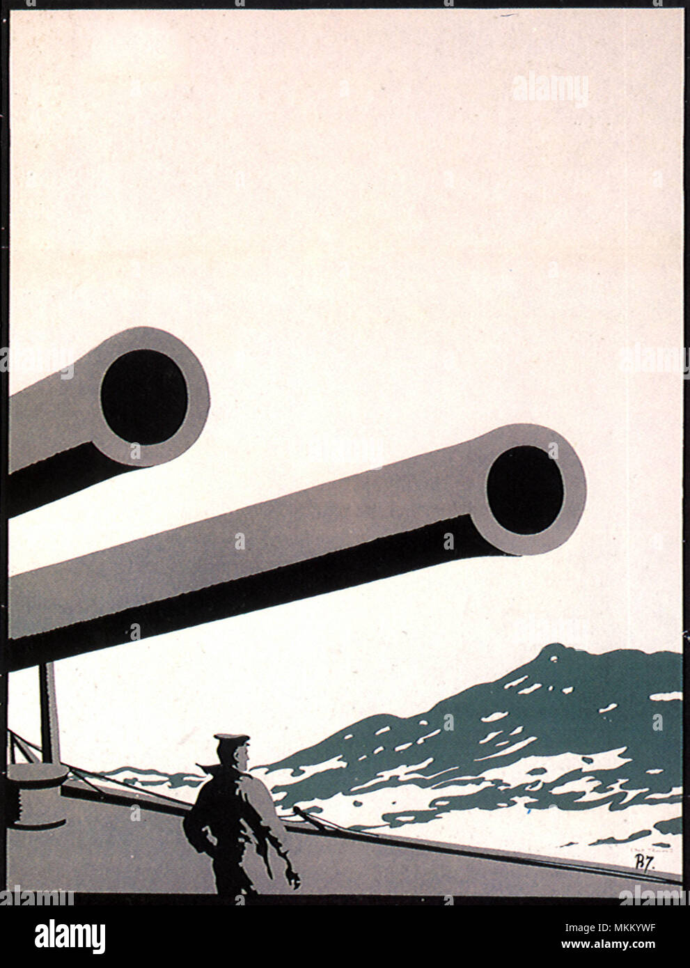 Die Pistolen mit Krieg Anleihen Stockfoto