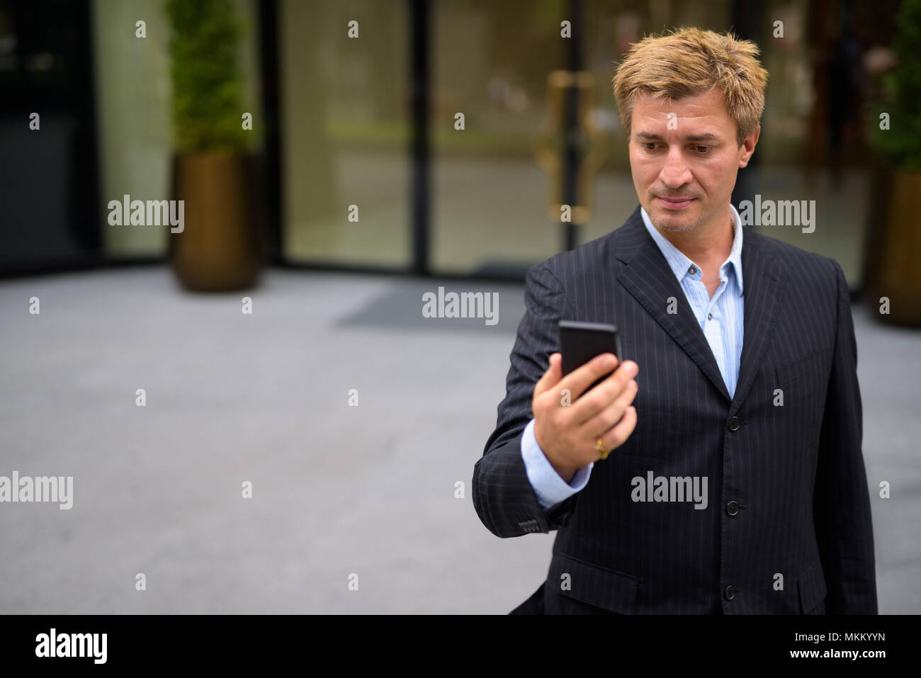 Geschäftsmann lebt seinen Alltag in Bangkok, Thailand Stockfoto