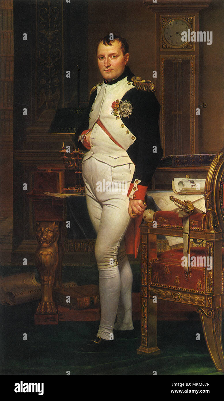 Napoleon in seiner Studie 1812 Stockfoto