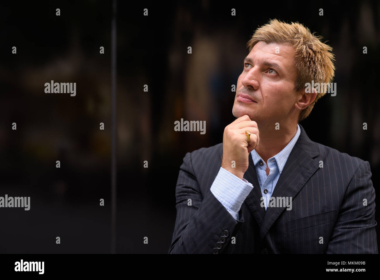 Geschäftsmann lebt seinen Alltag in Bangkok, Thailand Stockfoto