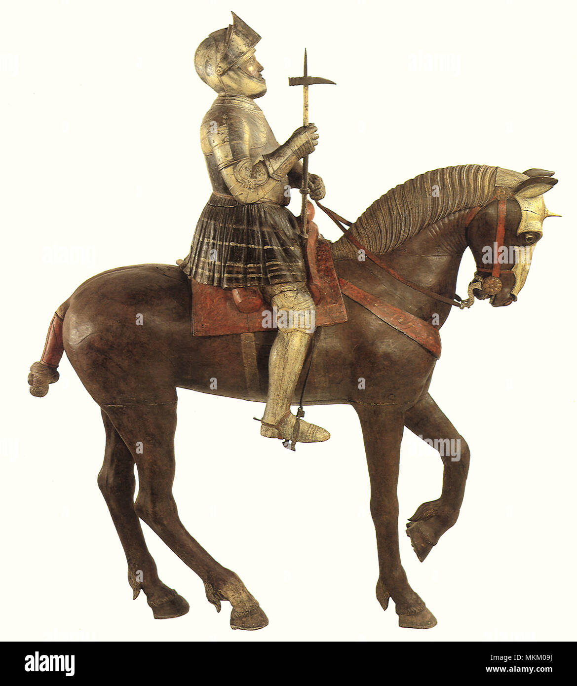 Ritter auf hölzernen Pferd 1580 Stockfoto