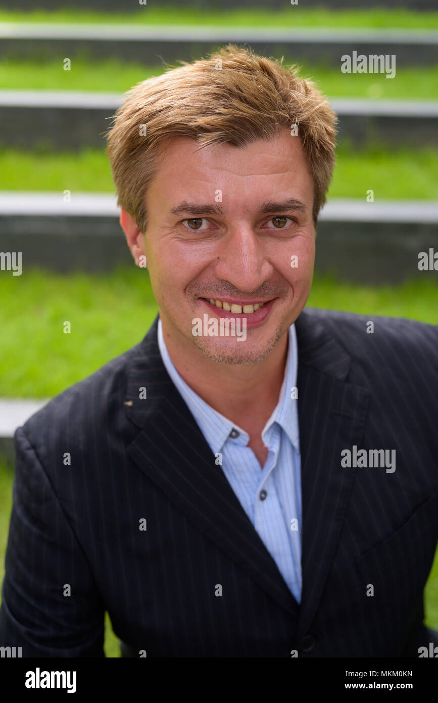 Geschäftsmann lebt seinen Alltag in Bangkok, Thailand Stockfoto