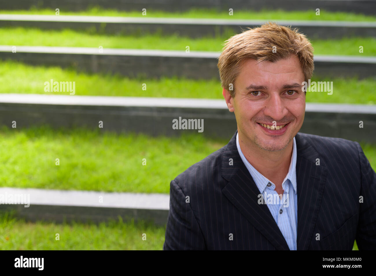 Geschäftsmann lebt seinen Alltag in Bangkok, Thailand Stockfoto