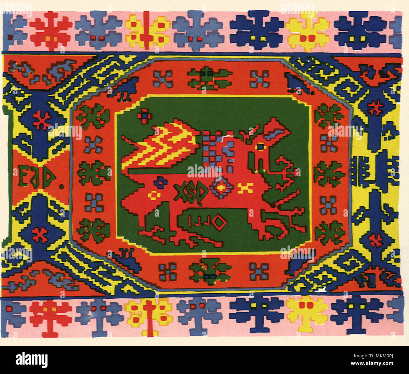 Red Sea Lion Textil Stockfoto