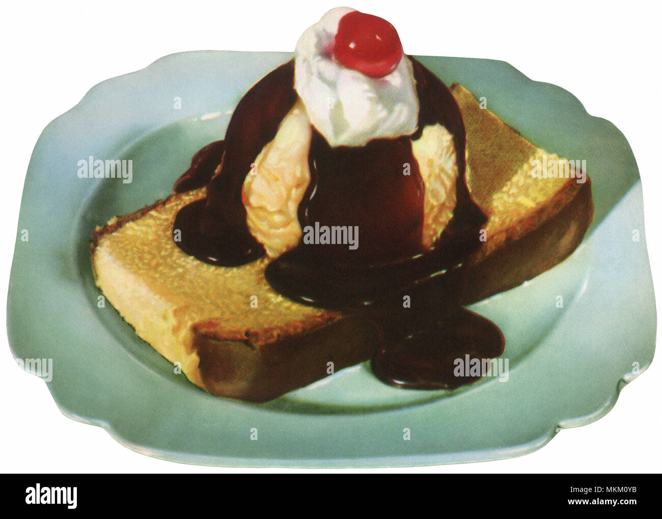 Pound Cake a la Mode Stockfoto