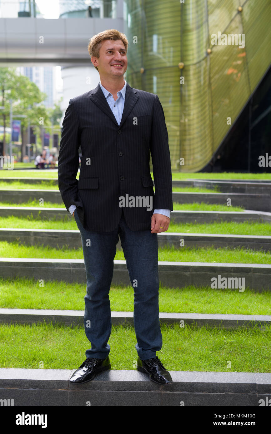 Geschäftsmann lebt seinen Alltag in Bangkok, Thailand Stockfoto