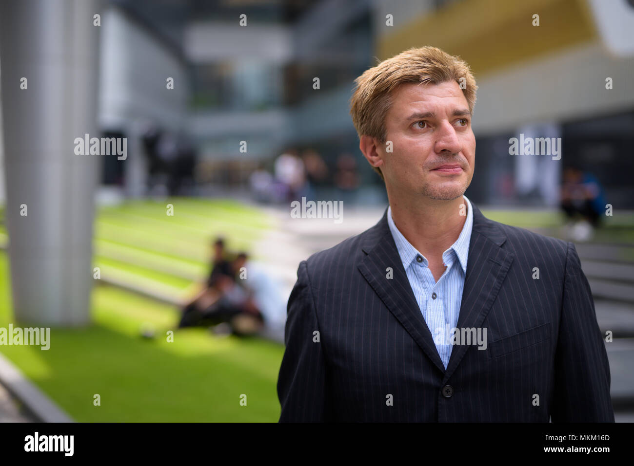 Geschäftsmann lebt seinen Alltag in Bangkok, Thailand Stockfoto