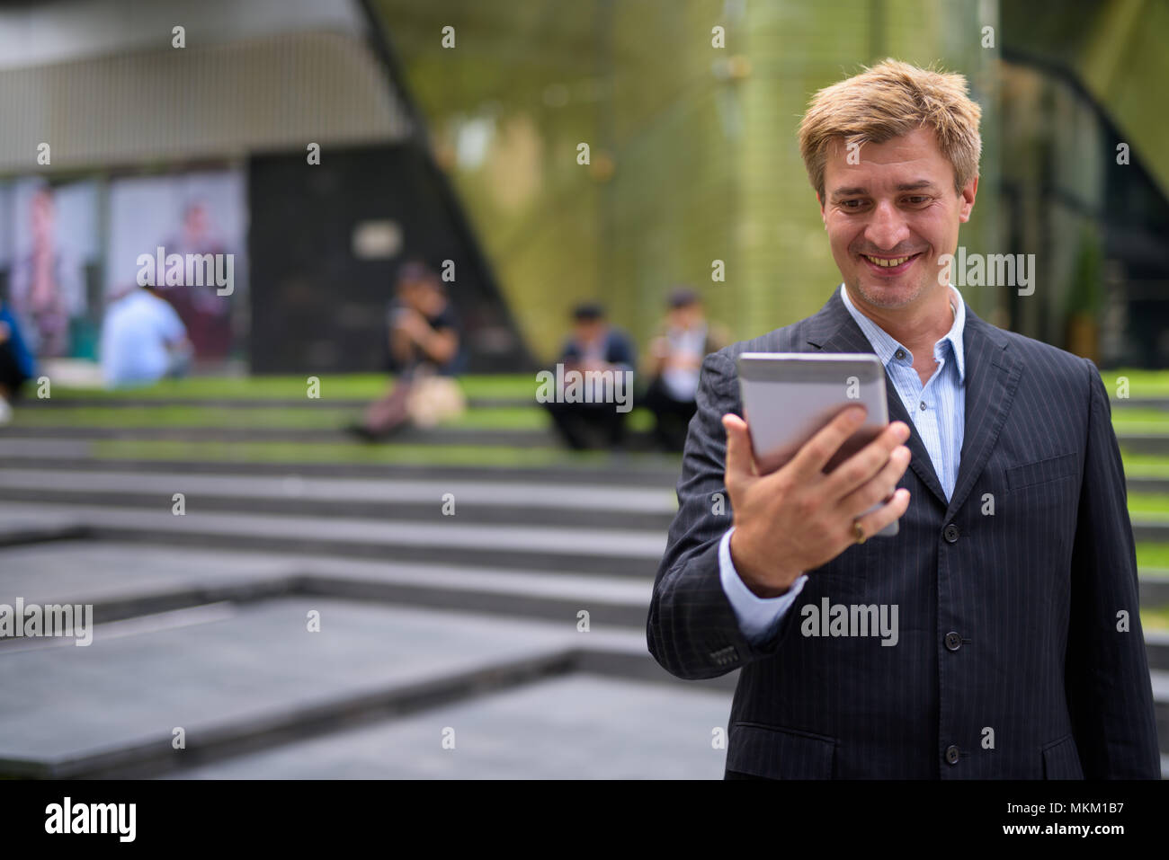 Geschäftsmann lebt seinen Alltag in Bangkok, Thailand Stockfoto