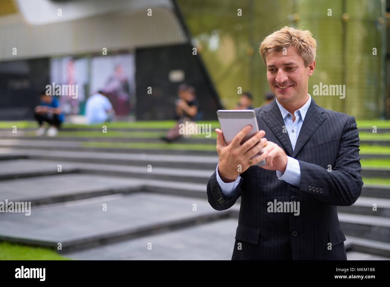 Geschäftsmann lebt seinen Alltag in Bangkok, Thailand Stockfoto