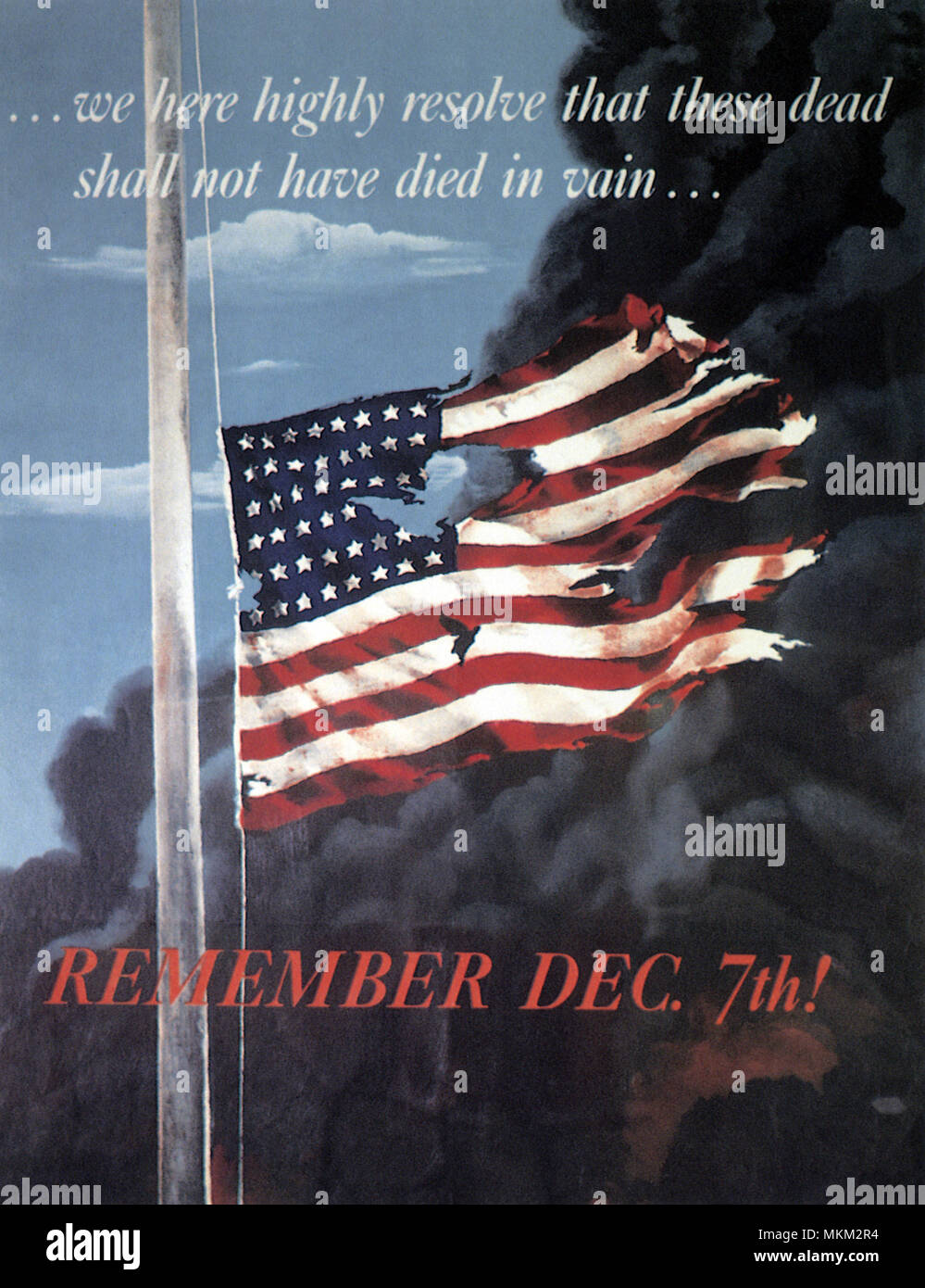 Pearl Harbor Gedenken Poster Stockfoto