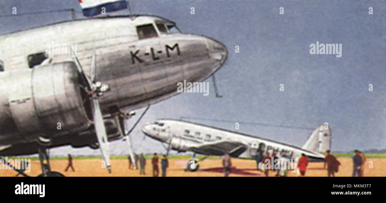 K.L.M. Douglas DC2 Stockfoto