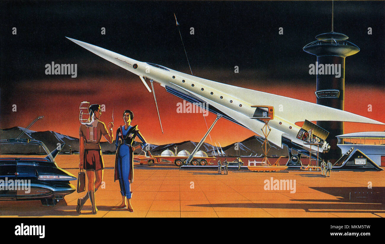 Sci Fi - Spaceport Stockfoto