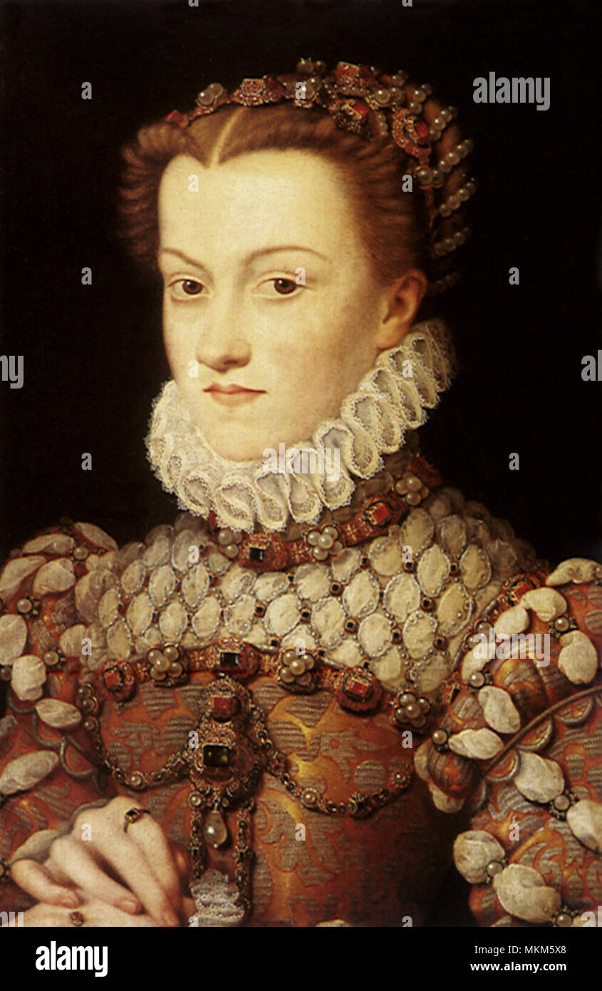 Elisabeth von Österreich 1571 Stockfoto