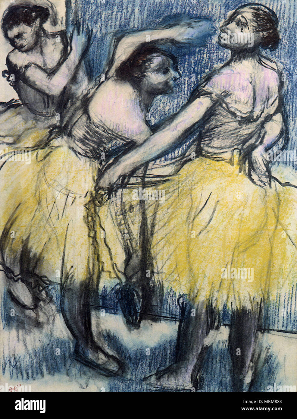Ballerinas in Gelb Stockfoto