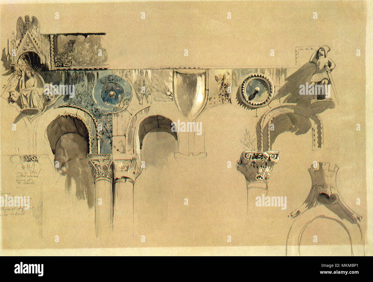 Byzantinische Bögen in Venedig Stockfoto