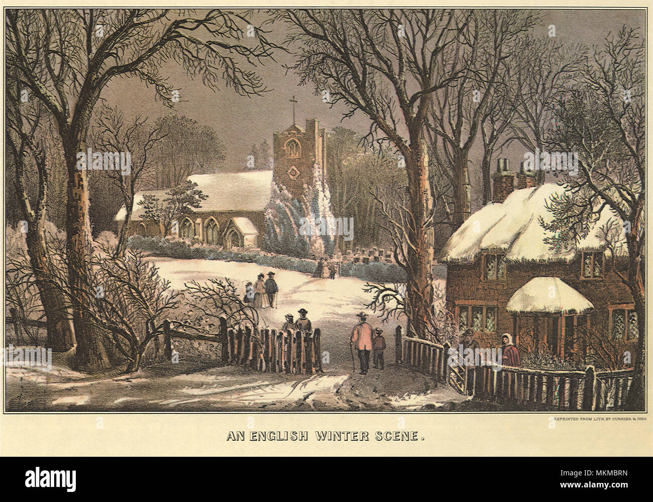 Eine englische Winter Szene Stockfoto