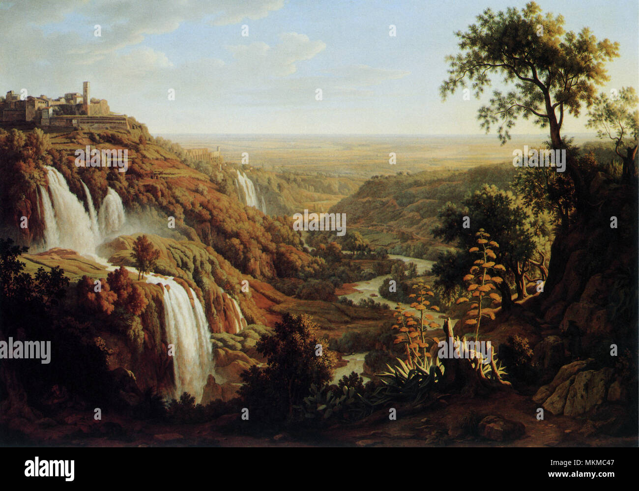 Die Wasserfälle in Tivoli Stockfoto