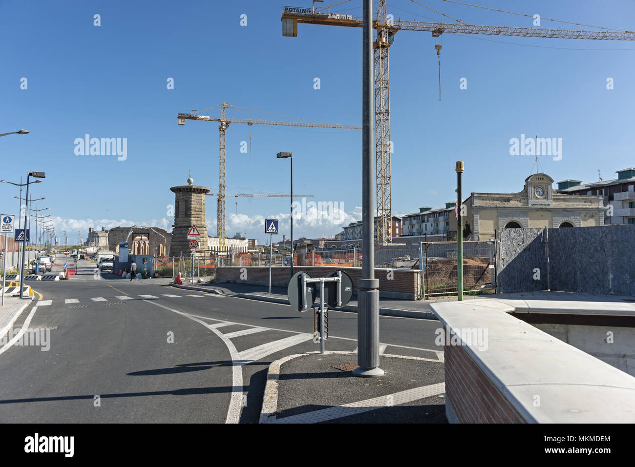 Europa Italia Toscana Livorno Porto der Medici Nuovo Cantiere Navale 6 Stockfoto