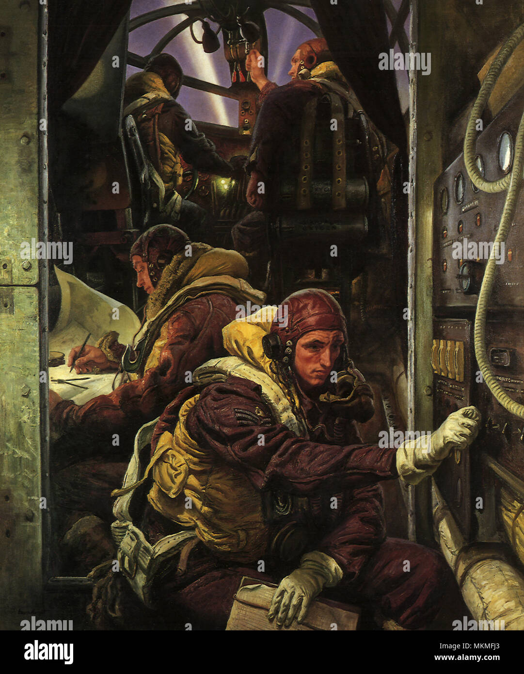 Flugzeuginnenausstattung Stockfoto