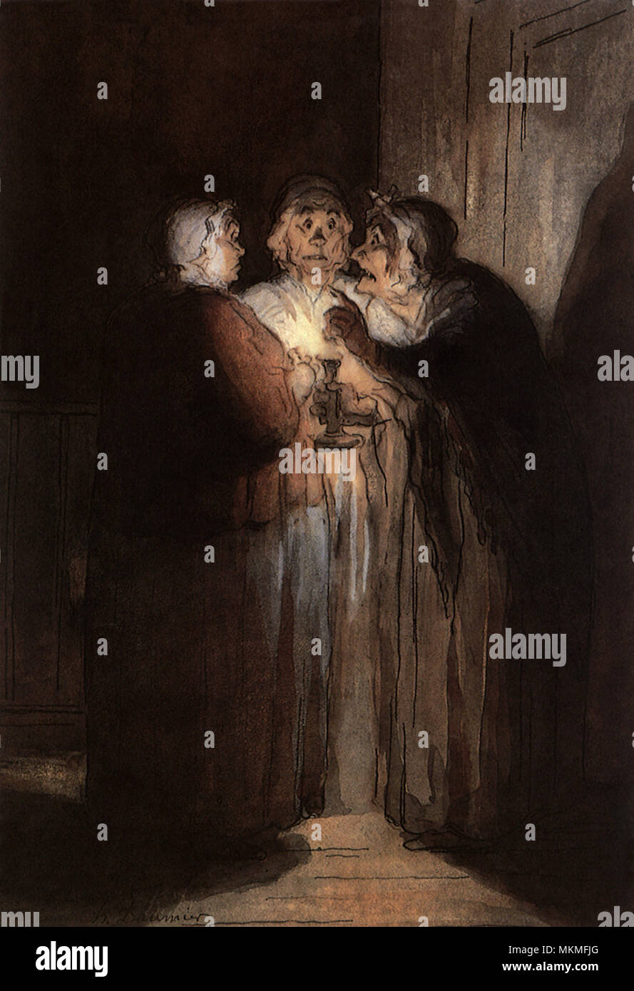 Drei Klatschen Frauen Stockfoto