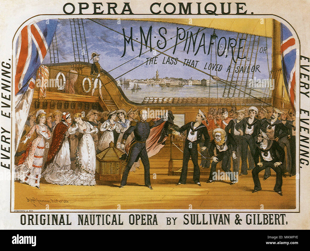 H.M.S. Pinafore Poster Stockfoto