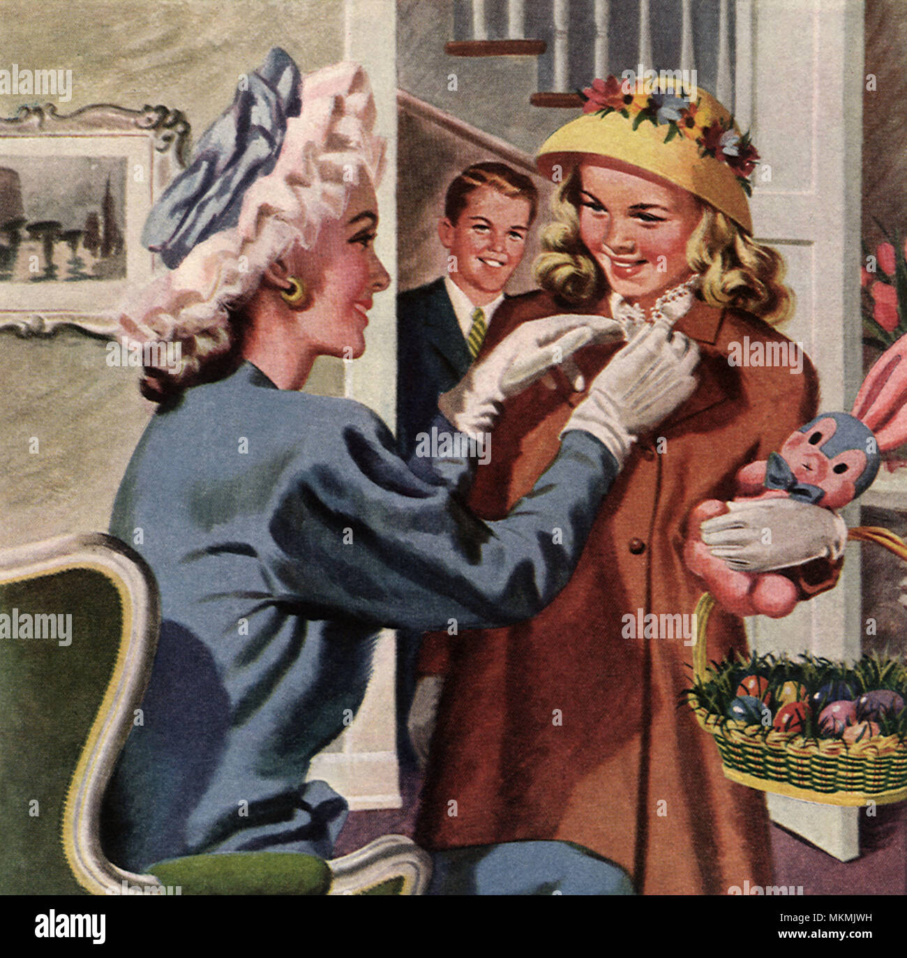 Vorbereitung auf Ostern Stockfoto