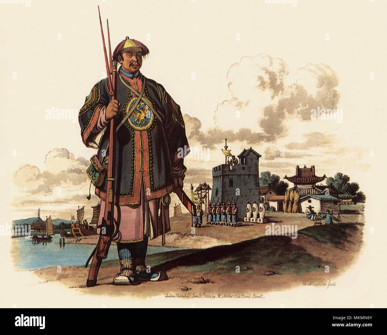 Chinesischen Soldaten, 1801 Stockfoto