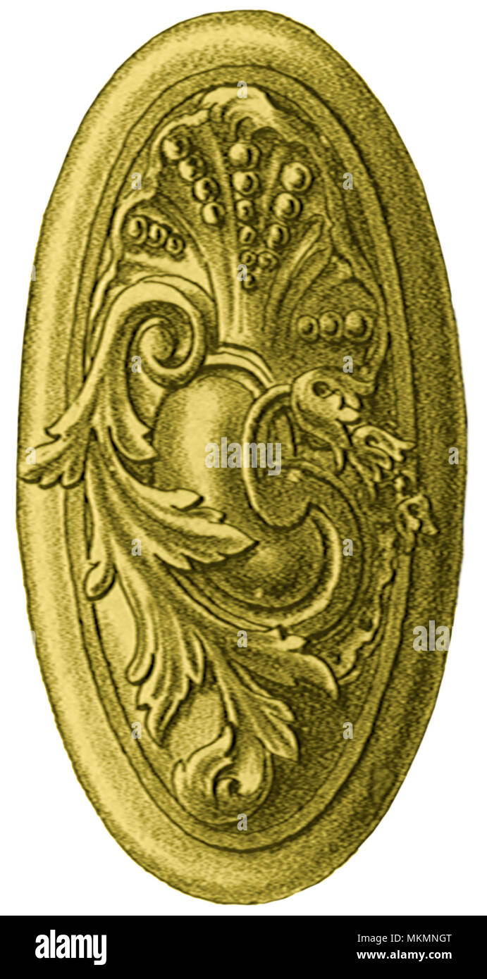 Gold Oval Element Stockfoto