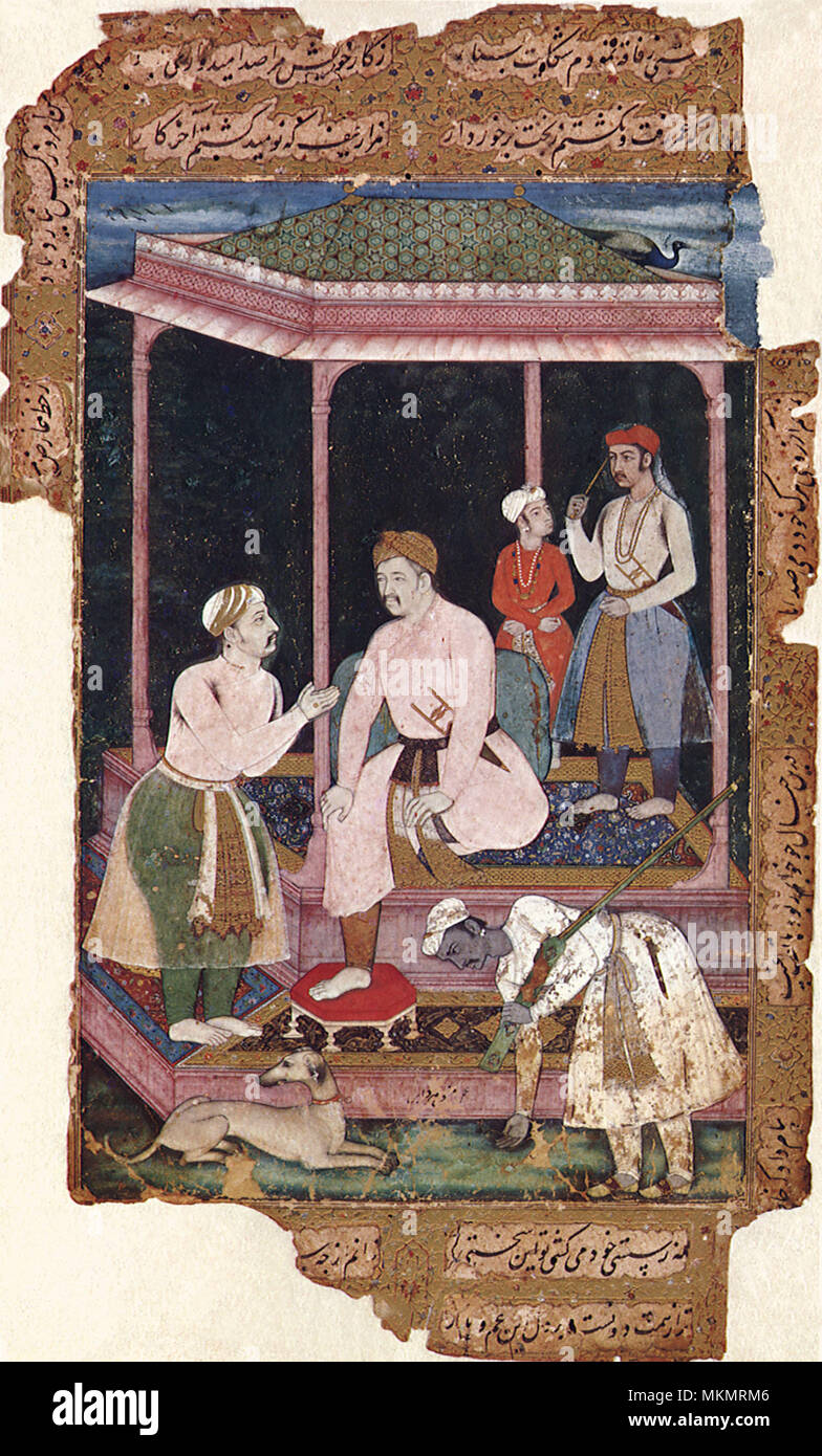 Akbar im Alter 1604 Stockfoto