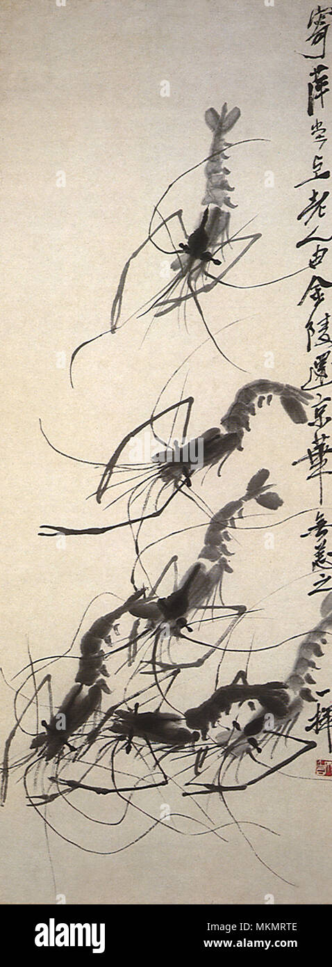 Tinte Garnelen Stockfoto