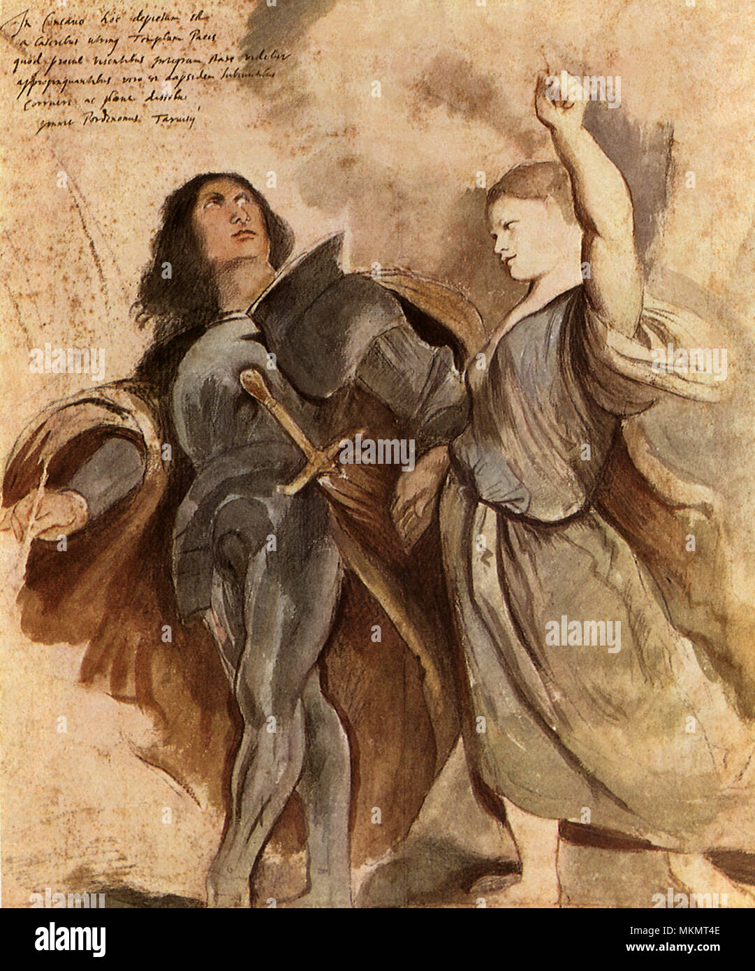 Augustus und die Sibyl Stockfoto