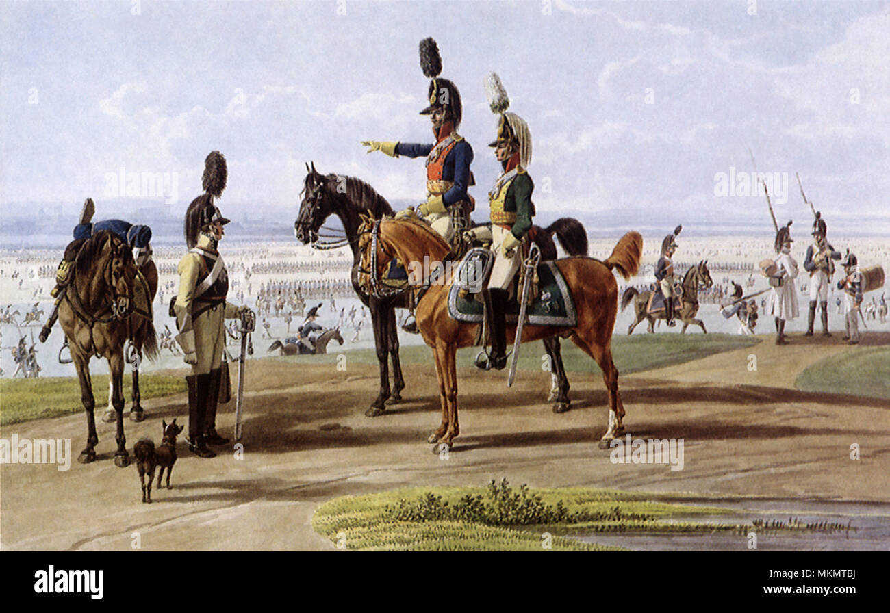 Der rot-gruenen Rentenreformplaene Guard 1807 Stockfoto