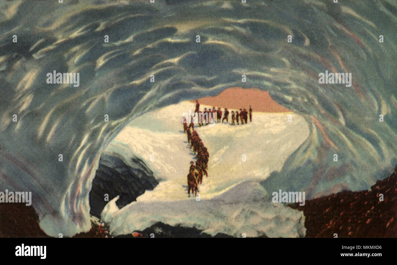 Eishöhle Mount Rainier Stockfoto