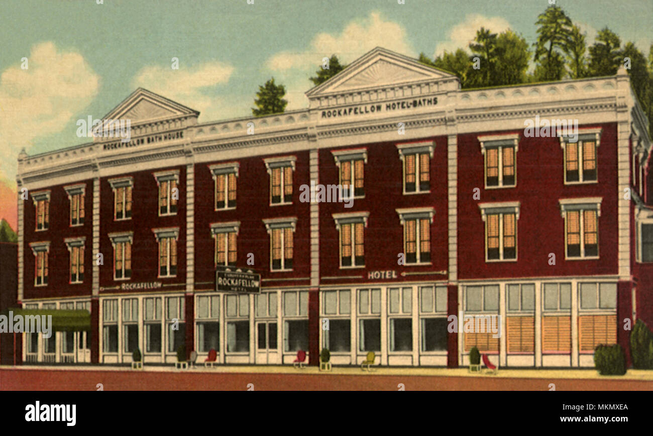 Rockafellow Hotel-Baths. Hot Springs Nationalpark Stockfoto